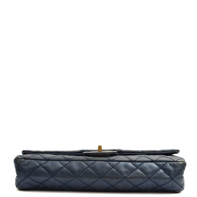 Picture of Chanel Shoulder Bag 2.55 Reissue East West Clutch in Blue, Crinkled Calfskin Leather