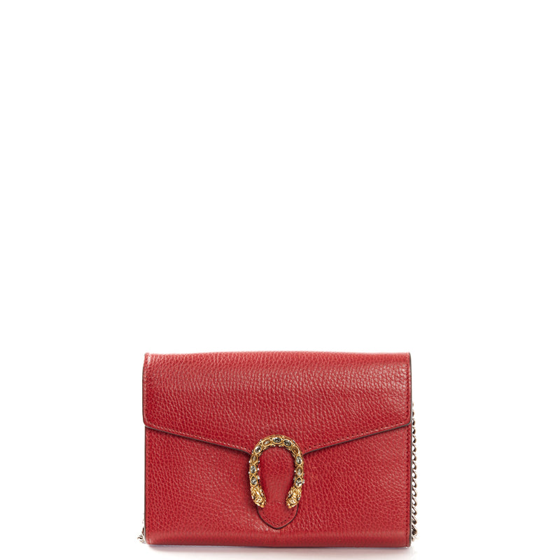 Picture of Gucci Cross Body Dionysus Chain Wallet in Hibiscus Red, Leather