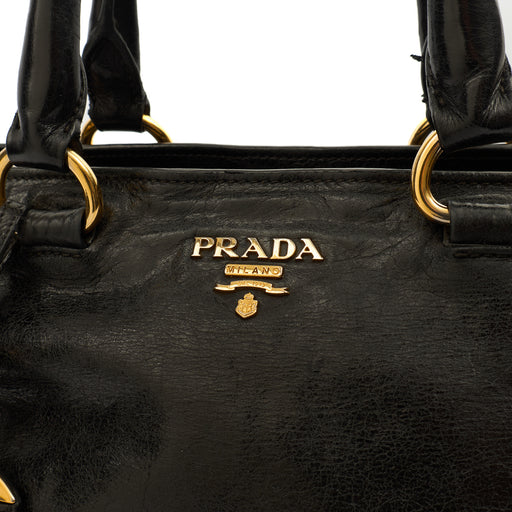 Picture of Prada Tote Vitello Daino Tote in Black, Leather
