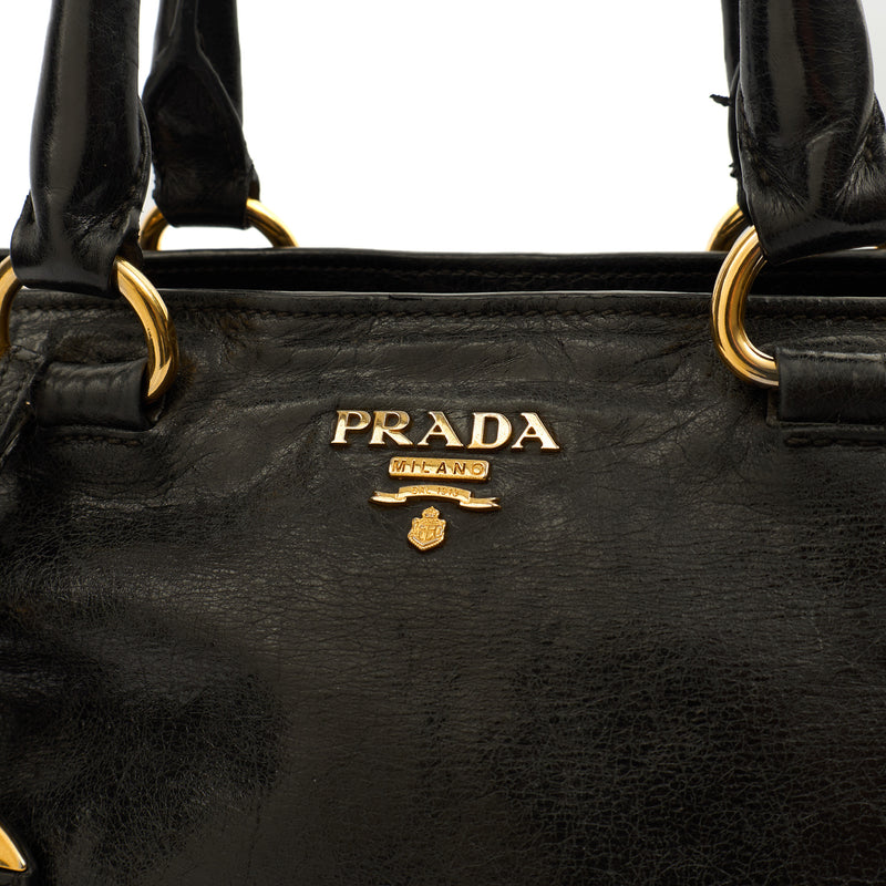 Picture of Prada Tote Vitello Daino Tote in Black, Leather