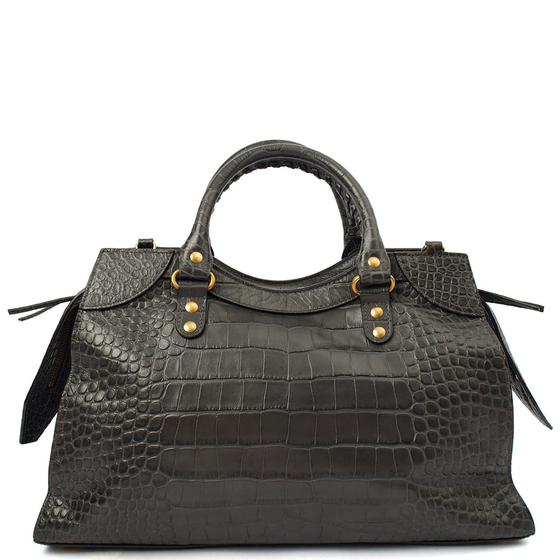 Picture of Balenciaga Cross Body Neo Classic - Medium in Grey, Agneau (Lambskin)