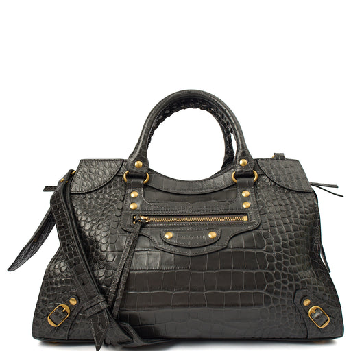 Picture of Balenciaga Cross Body Neo Classic - Medium in Grey, Agneau (Lambskin)
