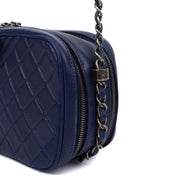 Picture of Chanel Cross Body Coco Boy Camera Bag in Navy, Calfskin Leather