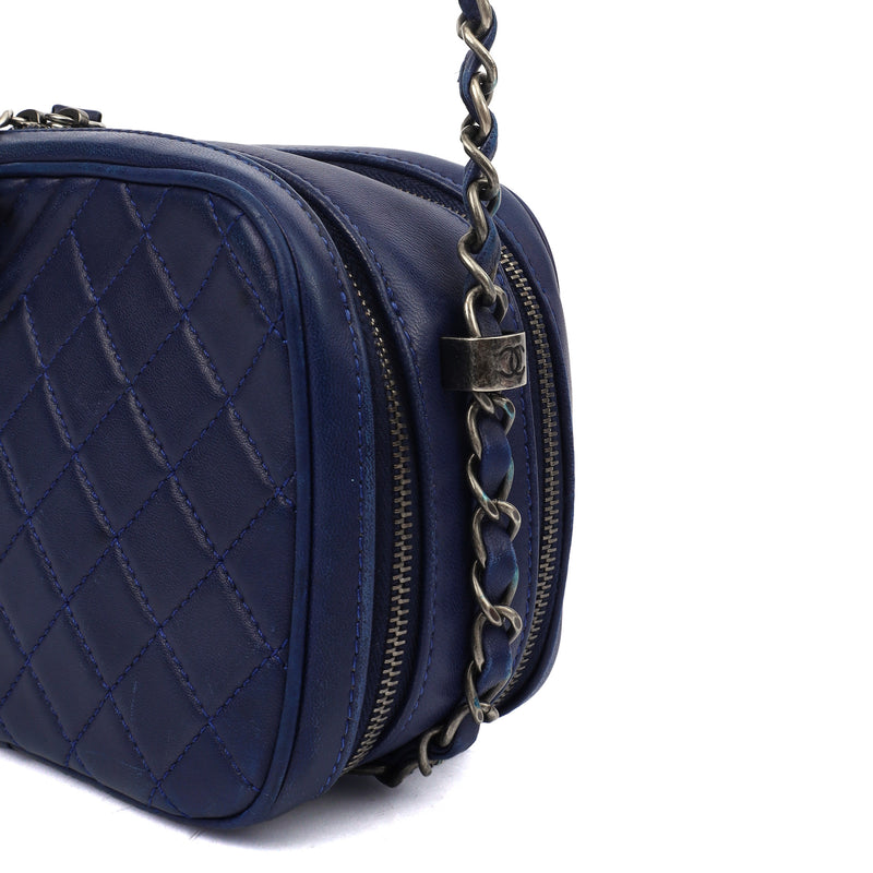 Picture of Chanel Cross Body Coco Boy Camera Bag in Navy, Calfskin Leather