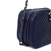Picture of Chanel Cross Body Coco Boy Camera Bag in Navy, Calfskin Leather