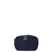 Picture of Chanel Cross Body Coco Boy Camera Bag in Navy, Calfskin Leather