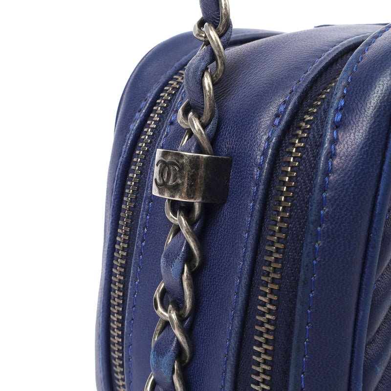 Picture of Chanel Cross Body Coco Boy Camera Bag in Navy, Calfskin Leather