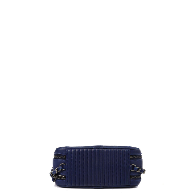 Picture of Chanel Cross Body Coco Boy Camera Bag in Navy, Calfskin Leather
