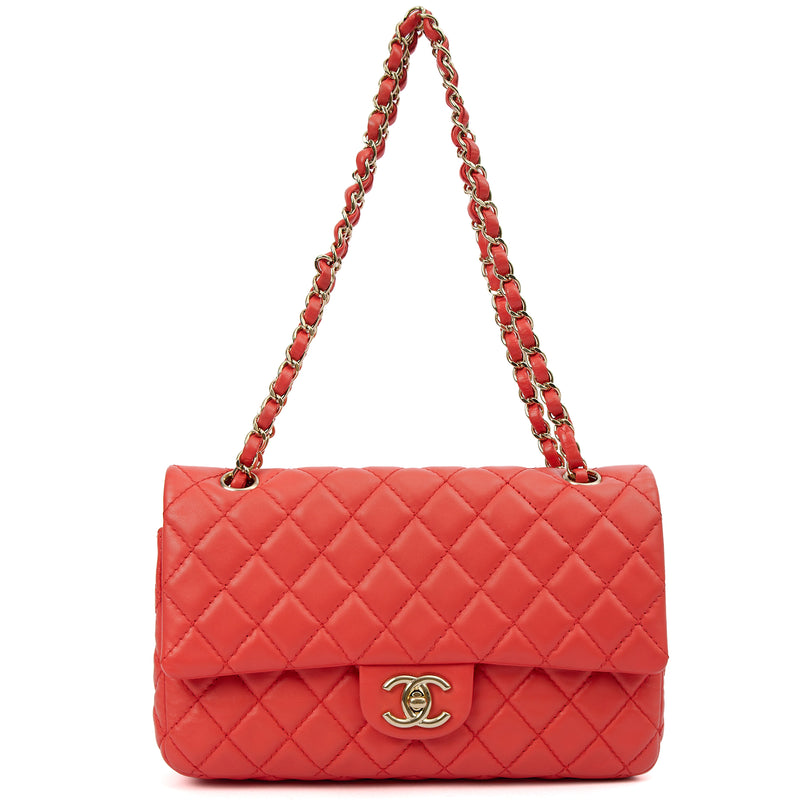 Picture of Chanel Shoulder Bag Classic Double Flap - Medium in Red, Lambskin Leather