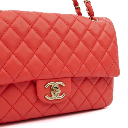 Picture of Chanel Shoulder Bag Classic Double Flap - Medium in Red, Lambskin Leather