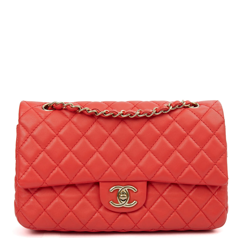 Picture of Chanel Shoulder Bag Classic Double Flap - Medium in Red, Lambskin Leather