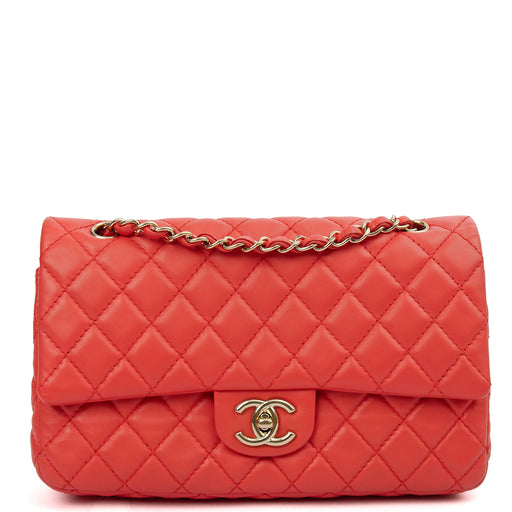 Picture of Chanel Shoulder Bag Classic Double Flap - Medium in Red, Lambskin Leather