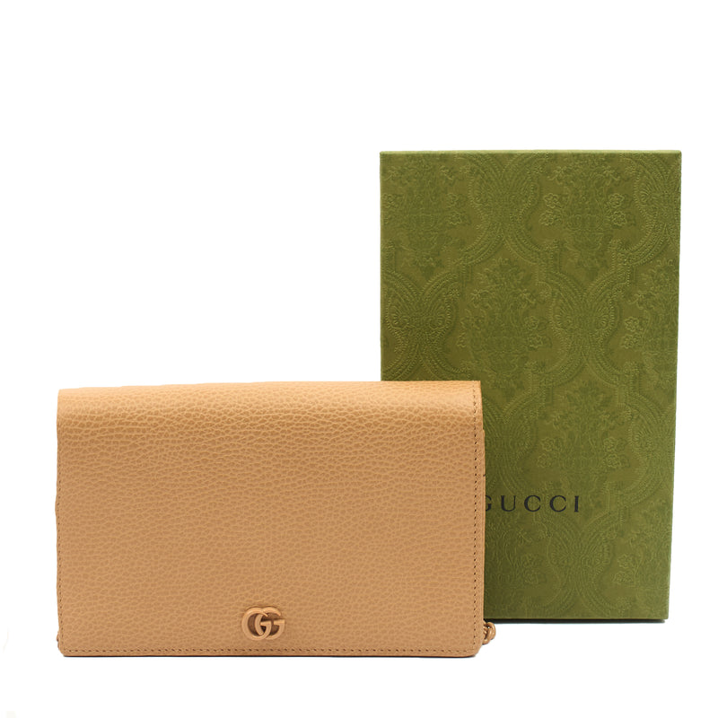 Picture of Gucci Cross Body Marmont Wallet On Chain in Neutral, Leather