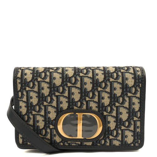 Picture of Christian Dior Cross Body 2-in-1 30 Montaigne Pouch in Blue, Dior Oblique Embroidery