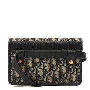 Picture of Christian Dior Cross Body 2-in-1 30 Montaigne Pouch in Blue, Dior Oblique Embroidery