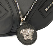 Picture of Versace Shoulder Bag Biker Hobo in Black, Leather