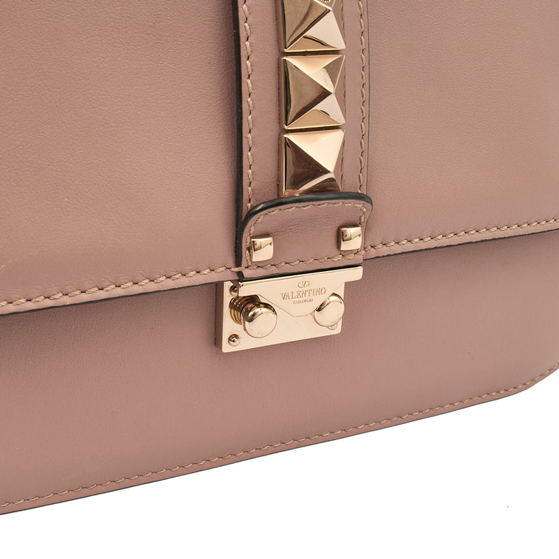 Picture of Valentino Shoulder Bag Glam Lock - Medium in Pink, Leather