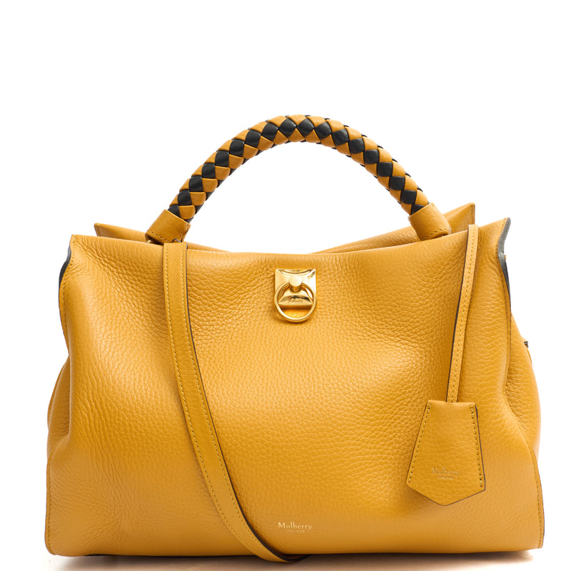 Picture of Mulberry Top Handle Iris in Deep Amber, Calfskin Leather