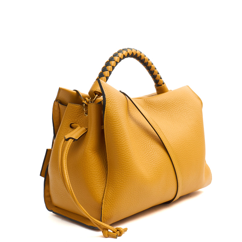 Picture of Mulberry Top Handle Iris in Deep Amber, Calfskin Leather
