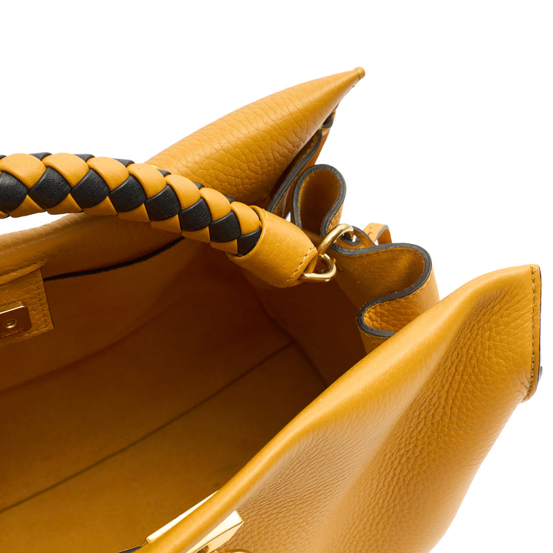 Picture of Mulberry Top Handle Iris in Deep Amber, Calfskin Leather