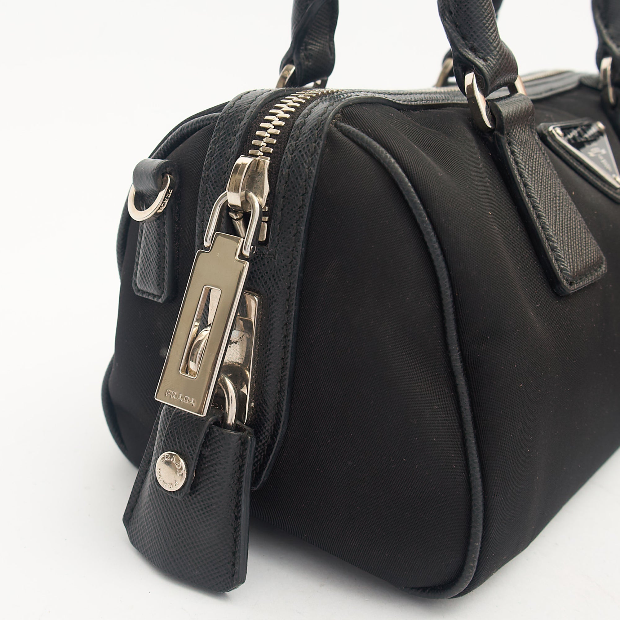 Prada Mini Bag Re-Nylon Crossbody in Black, Nylon | The Handbag Clinic