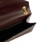 Picture of Saint Laurent Shoulder Bag Envelope - Large in Purple, Leather