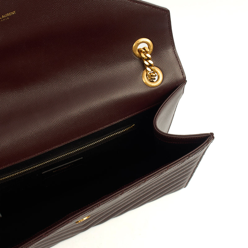Picture of Saint Laurent Shoulder Bag Envelope - Large in Purple, Leather