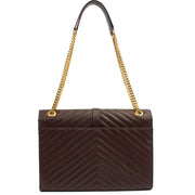 Picture of Saint Laurent Shoulder Bag Envelope - Large in Purple, Leather