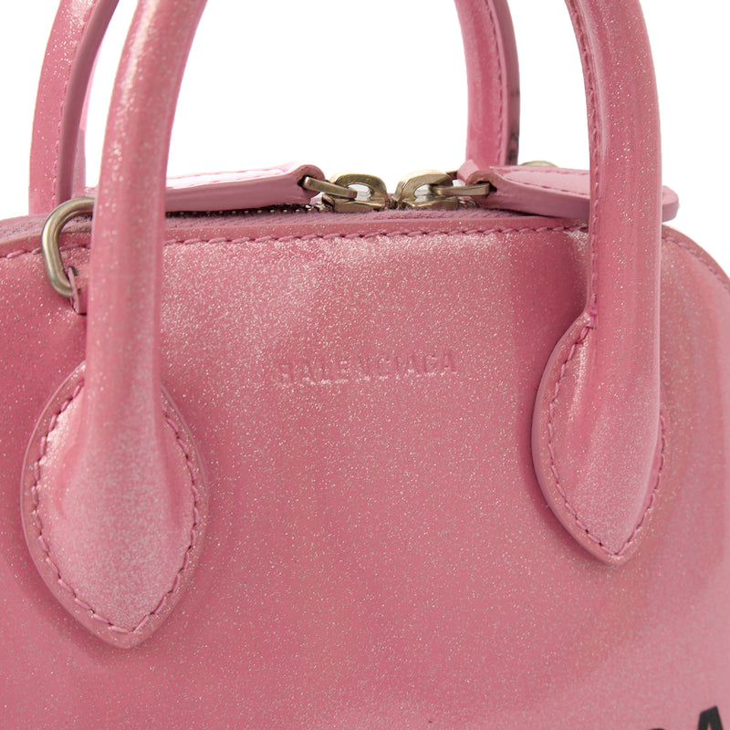 Picture of Balenciaga Cross Body Ville Top Handle XXS in Pink, Patent Leather