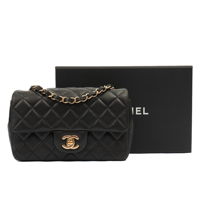 Picture of Chanel Cross Body Classic - Mini (Square) in Black, Lambskin Leather