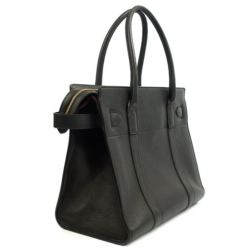 Picture of Mulberry Tote Zipped Bayswater in Black, Calfskin Leather