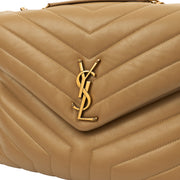 Picture of Saint Laurent Shoulder Bag Lou Lou - Medium in Neutral, Calfskin Leather
