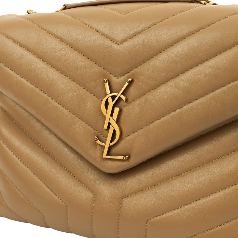 Picture of Saint Laurent Shoulder Bag Lou Lou - Medium in Neutral, Calfskin Leather