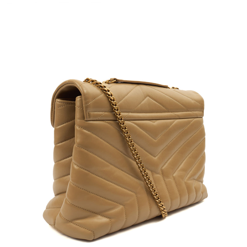Picture of Saint Laurent Shoulder Bag Lou Lou - Medium in Neutral, Calfskin Leather