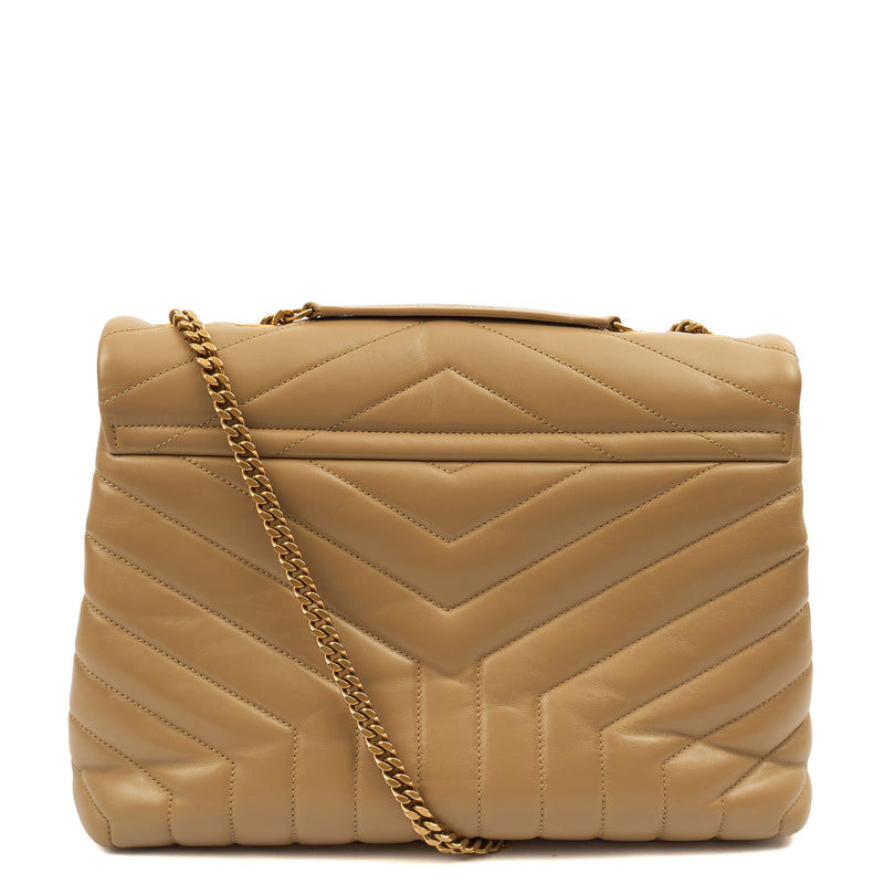 Picture of Saint Laurent Shoulder Bag Lou Lou - Medium in Neutral, Calfskin Leather