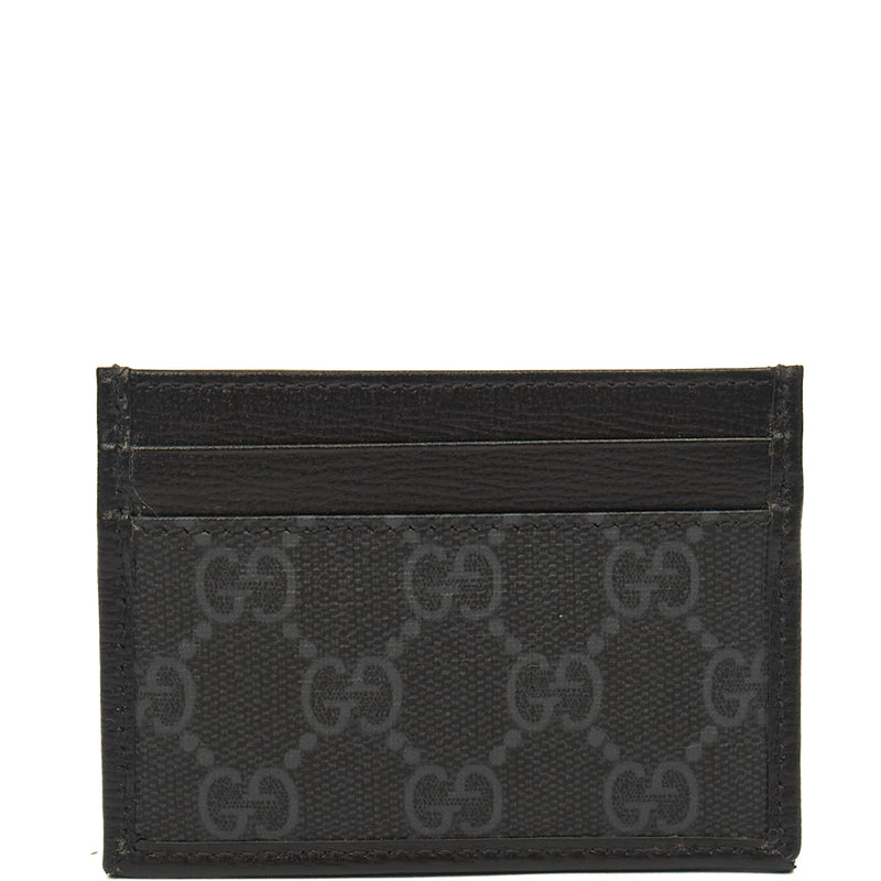 Picture of Gucci Card Holder Card Holder in Night Courrier GG Supreme, Leather