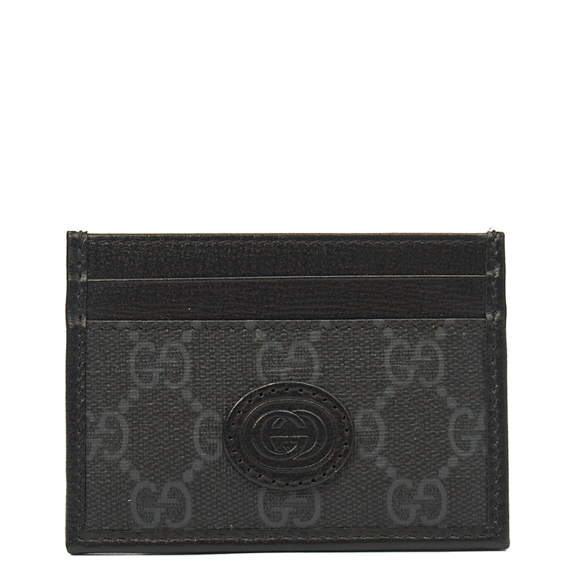 Picture of Gucci Card Holder Card Holder in Night Courrier GG Supreme, Leather