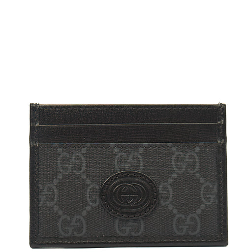Picture of Gucci Card Holder Card Holder in Night Courrier GG Supreme, Leather
