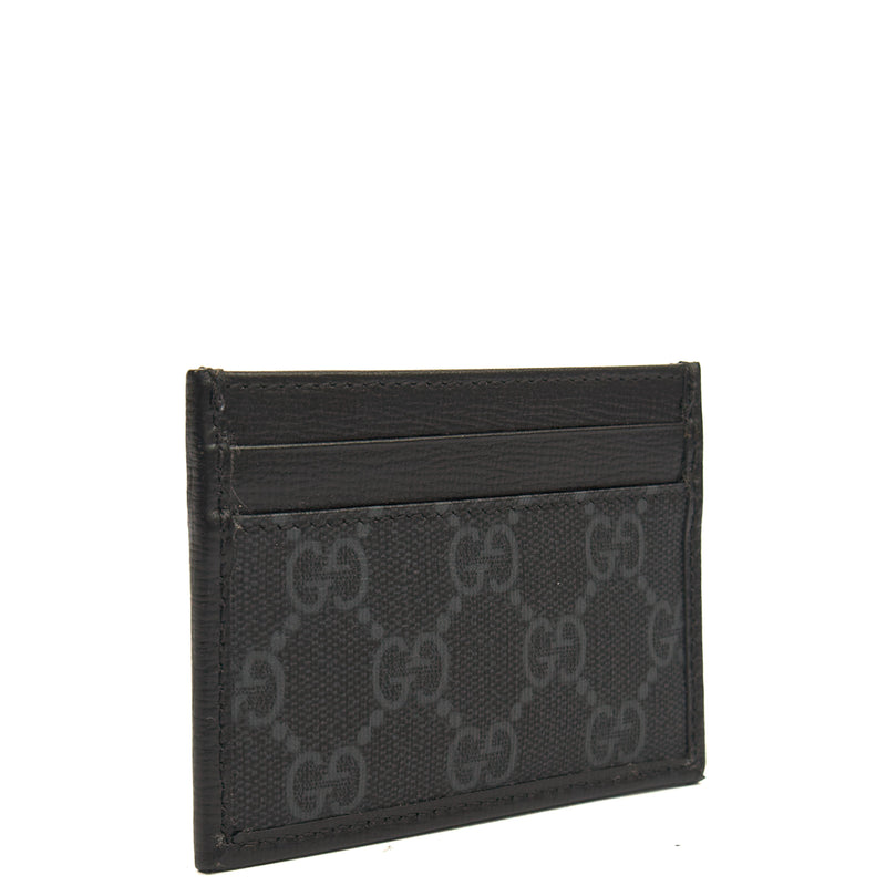 Picture of Gucci Card Holder Card Holder in Night Courrier GG Supreme, Leather