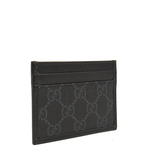 Picture of Gucci Card Holder Card Holder in Night Courrier GG Supreme, Leather