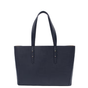 Picture of Aspinal of London Tote Regent Tote in Navy, Leather