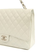 Picture of Chanel Shoulder Bag Classic - Maxi in White, Caviar Leather