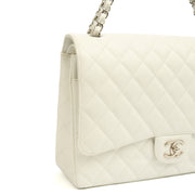 Picture of Chanel Shoulder Bag Classic - Maxi in White, Caviar Leather