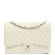Picture of Chanel Shoulder Bag Classic - Maxi in White, Caviar Leather