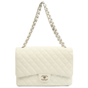 Picture of Chanel Shoulder Bag Classic - Maxi in White, Caviar Leather