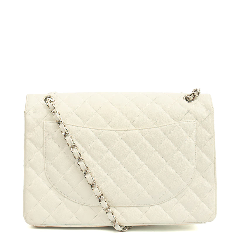 Picture of Chanel Shoulder Bag Classic - Maxi in White, Caviar Leather