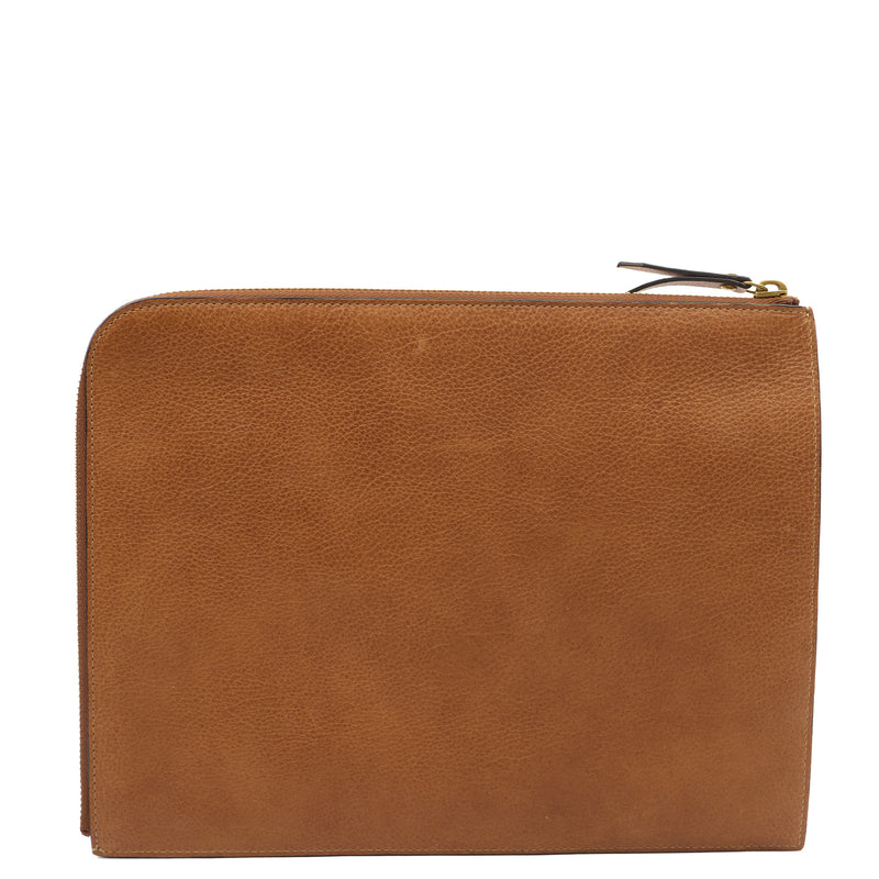 Picture of Mulberry Clutch Pouch in Oak, Calfskin Leather