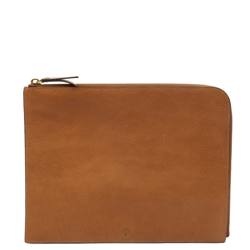 Picture of Mulberry Clutch Pouch in Oak, Calfskin Leather
