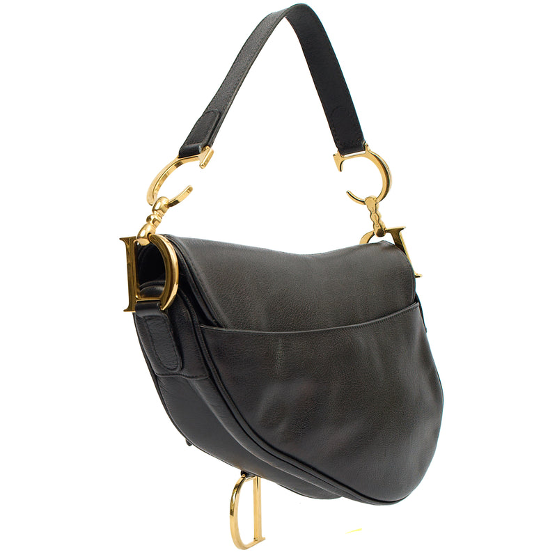 Picture of Christian Dior Shoulder Bag Saddle Bag in Black, Leather