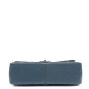 Picture of Chanel Shoulder Bag Classic Double Flap - Large in Blue, Caviar Leather